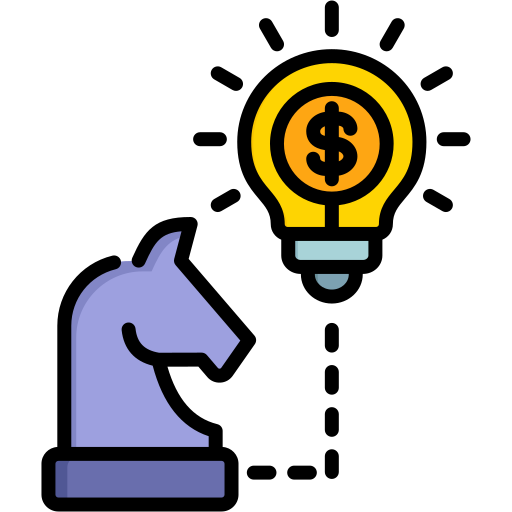 Strategic plan icon depicting Rafiq’s consultancy services in marketing.