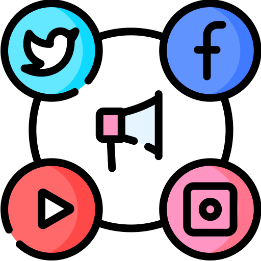 Icon depicting social media growth services by social media expert Rafiq.