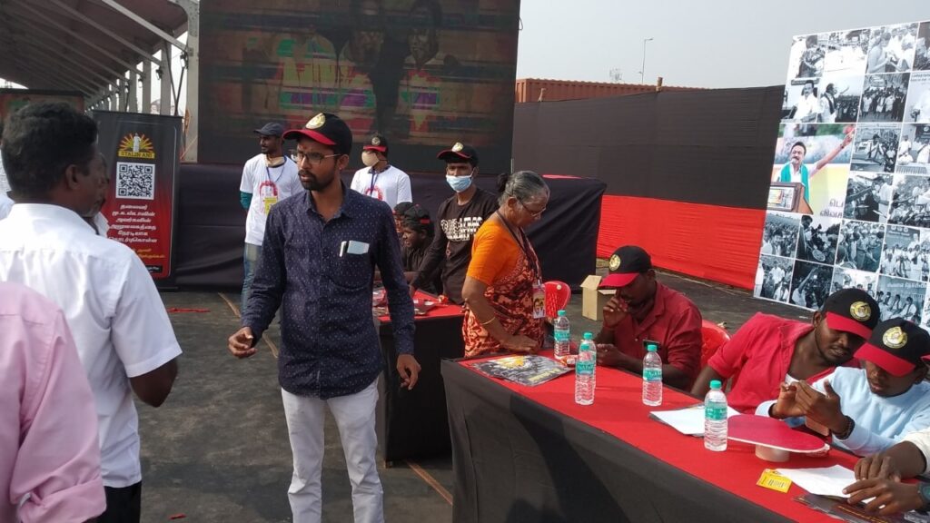 Volunteers interacting with community members, a key strategy in I-PAC's Tamil Nadu campaign.