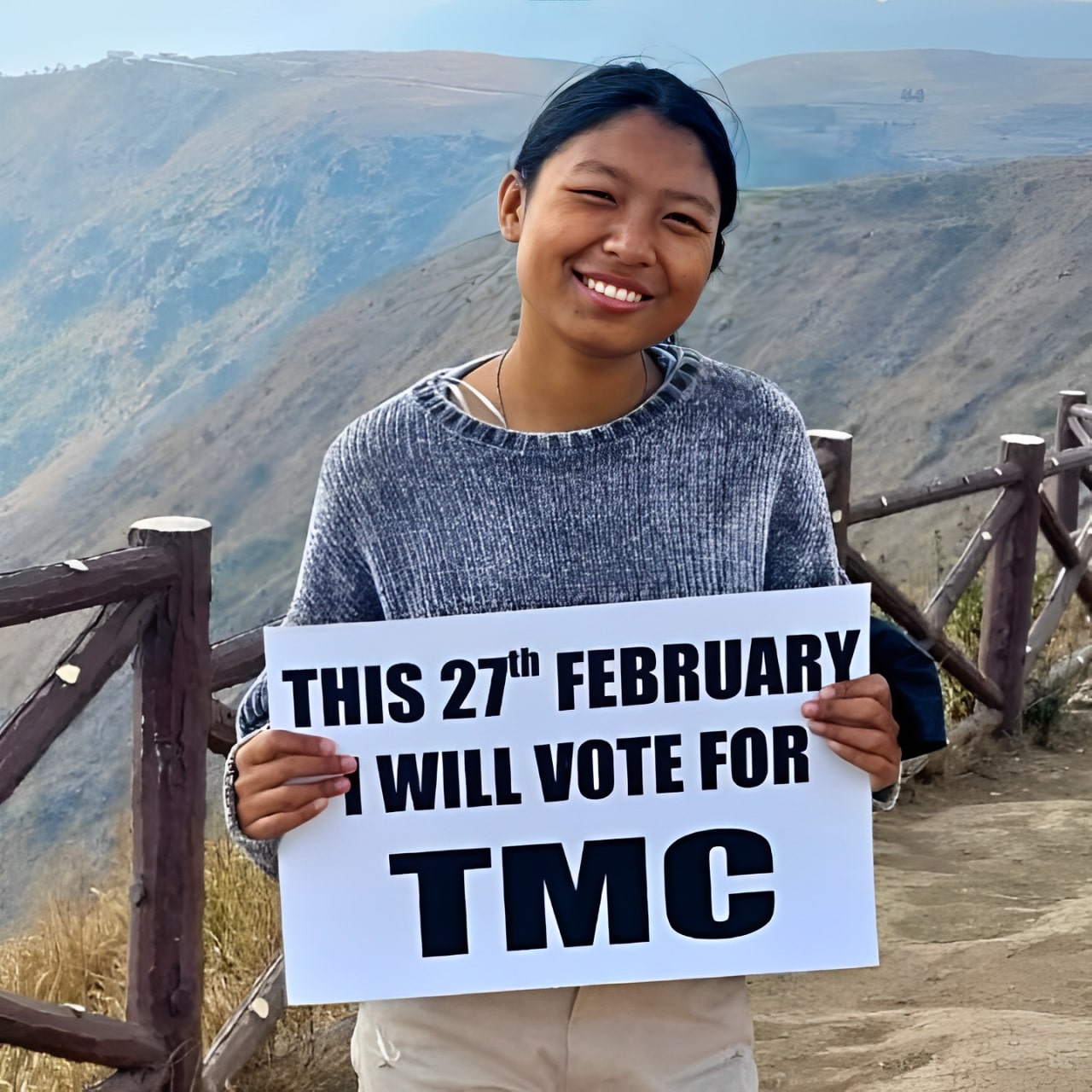Rafiq organizing Vote For TMC community-building campaign in Meghalaya at IPAC.